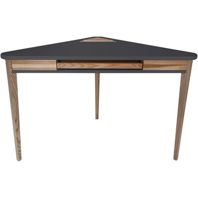 Ragaba Hoekbureau Ashme - Grafietkleurig Essenhout & MDF - FSC gecertificeerd - Toetsenbordlade - 1 Lade Ragaba Hoekbureau Ashme - Grafietkleurig Essenhout & MDF - FSC gecertificeerd - Toetsenbordlade - 1 Lade