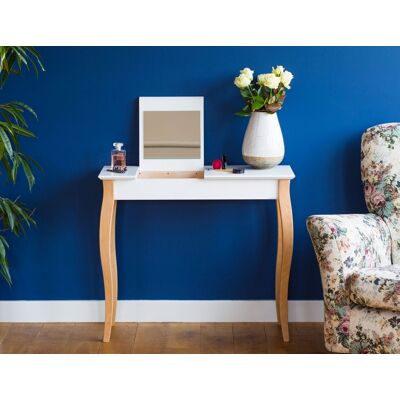 Ragaba Lillo Kaptafel - Wit - 85cm breed - Beukenhouten poten Ragaba Lillo Kaptafel - Wit - 85cm breed - Beukenhouten poten