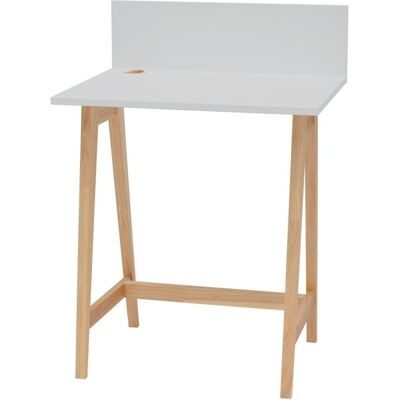 Ragaba Luka Bureau in lichtgrijs met essenhouten poten 65x75x50 cm FSC-gecertificeerd Ragaba Luka Bureau in lichtgrijs met essenhouten poten 65x75x50 cm FSC-gecertificeerd