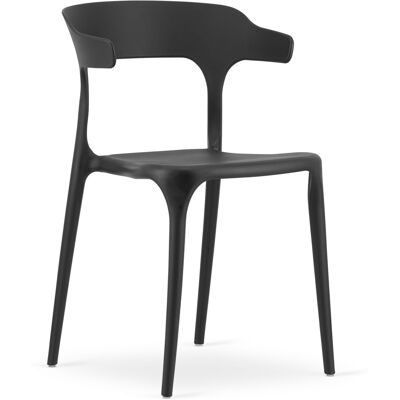 Leobert Eetkamerstoel ULME - 49,5x49,5x74,5cm - zwart Leobert Eetkamerstoel ULME - 49,5x49,5x74,5cm - zwart