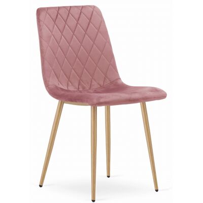 Viking Choice Model TURIN Fluwelen eettafelstoel - Set van 2 Rood - Eetkamerstoel Viking Choice Model TURIN Fluwelen eettafelstoel - Set van 2 Rood - Eetkamerstoel