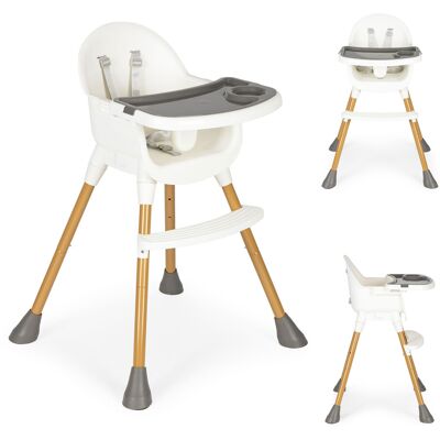 ECOTOYS Kinderstoel - max. 20kg - wit bruin ECOTOYS Kinderstoel - max. 20kg - wit bruin