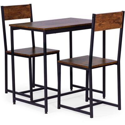 ECOTOYS Industriële eethoek - metaal MDF - antiek hout - 100x60x75cm ECOTOYS Industriële eethoek - metaal MDF - antiek hout - 100x60x75cm