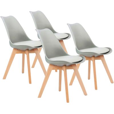 ECOTOYS Eetkamerstoelen modern - set - lichtgrijs ECOTOYS Eetkamerstoelen modern - set - lichtgrijs