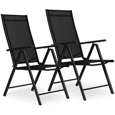 ECOTOYS Tuinstoelen - set van 2 - verstelbare rugleuning - inklapbaar - weerbestendig ECOTOYS Tuinstoelen - set van 2 - verstelbare rugleuning - inklapbaar - weerbestendig