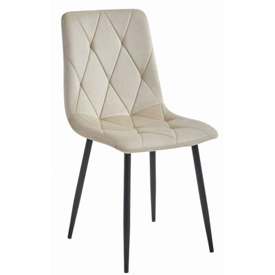 Leobert Velvet eetkamerstoel - 2 stuks - beige - 88.5 x 44 x 40 cm Leobert Velvet eetkamerstoel - 2 stuks - beige - 88.5 x 44 x 40 cm