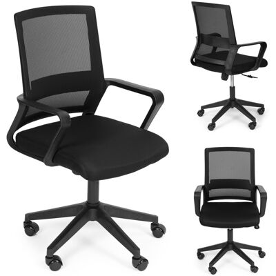 ModernHome Bureaustoel ergonomisch - zwart - 98-107 cm hoog - netstof rugleuning ModernHome Bureaustoel ergonomisch - zwart - 98-107 cm hoog - netstof rugleuning