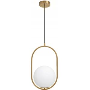 Viking Choice Hanglamp goud - 26x40 cm - met glazen bol ⌀ 20 cm Viking Choice Hanglamp goud - 26x40 cm - met glazen bol ⌀ 20 cm