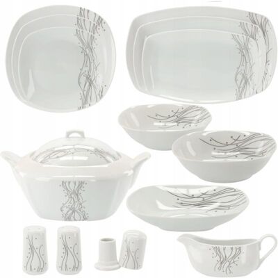 Chomik Cookline - serviesset - 12 personen - 49 delig - porselein Chomik Cookline - serviesset - 12 personen - 49 delig - porselein