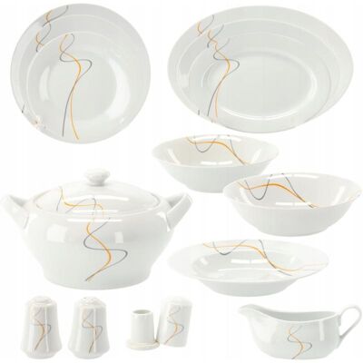 Chomik Cookline - serviesset - 12 personen - 49 delig - porselein Chomik Cookline - serviesset - 12 personen - 49 delig - porselein