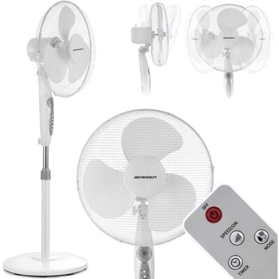 Berdsen Staande ventilator - ⌀40cm - met afstandsbediening - verstelbaar in hoogte - zwart Berdsen Staande ventilator - ⌀40cm - met afstandsbediening - verstelbaar in hoogte - zwart