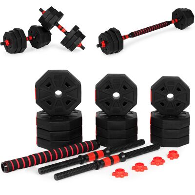 ECOTOYS Halterset - dumbells - 20 kg - met 12 gewicht schijven ECOTOYS Halterset - dumbells - 20 kg - met 12 gewicht schijven