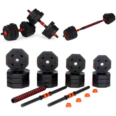 ECOTOYS Halterset - verstelbare dumbbells - gewichten set - 30kg ECOTOYS Halterset - verstelbare dumbbells - gewichten set - 30kg