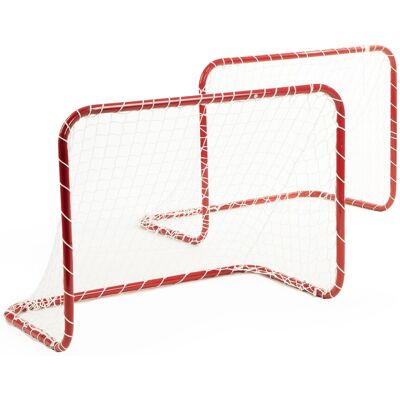 ECOTOYS Voetbaldoeltjes - met net - 180x122cm - rood ECOTOYS Voetbaldoeltjes - met net - 180x122cm - rood