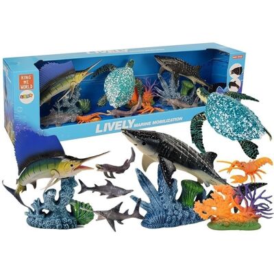 LEAN Toys Zee dieren speelgoed - set zeedieren met bewegende elementen LEAN Toys Zee dieren speelgoed - set zeedieren met bewegende elementen