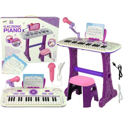 Viking Choice Speelgoed piano - USB & muzieknoten - 50x21x3 cm - paars Viking Choice Speelgoed piano - USB & muzieknoten - 50x21x3 cm - paars