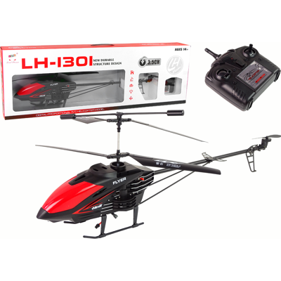 LEAN Toys RC - helikopter - 80x30x10 cm - afstandsbediening - rood zwart LEAN Toys RC - helikopter - 80x30x10 cm - afstandsbediening - rood zwart