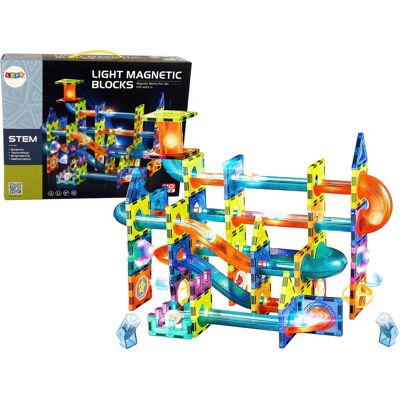 Viking Choice Kugelbahn - 110 Elemente - Magnetblöcke - LED-Beleuchtung Viking Choice Kugelbahn - 110 Elemente - Magnetblöcke - LED-Beleuchtung