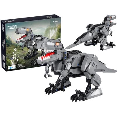LEAN Toys Bouwset - CaDA - Tyrannosaurus Rex - 701 bouwstenen - grijs LEAN Toys Bouwset - CaDA - Tyrannosaurus Rex - 701 bouwstenen - grijs