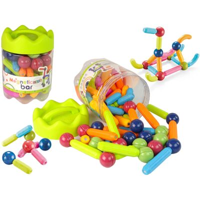 LEAN Toys Magnetische bouwstenen - set van 64 XL blokken - kleurrijk LEAN Toys Magnetische bouwstenen - set van 64 XL blokken - kleurrijk