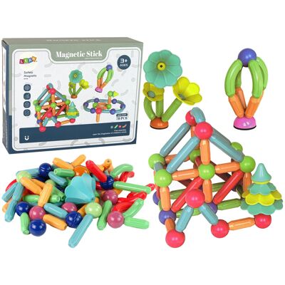 LEAN Toys Magnetische bouwstenen - set van 78 blokken - meerdere kleuren LEAN Toys Magnetische bouwstenen - set van 78 blokken - meerdere kleuren