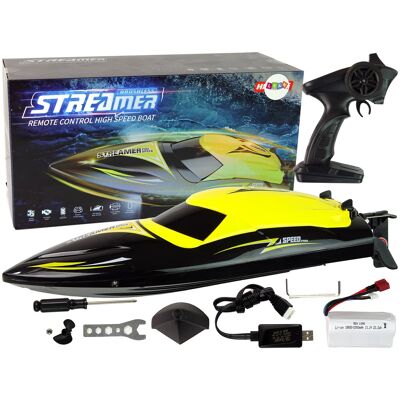 Viking Choice Bestuurbare Boot - Snelboot - 35 km/h - R/C - 2,4G - Geel, Zwart - Bestuurbare Boot Viking Choice Bestuurbare Boot - Snelboot - 35 km/h - R/C - 2,4G - Geel, Zwart - Bestuurbare Boot