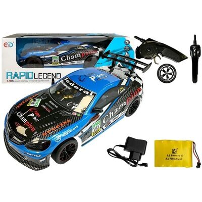 LEAN Toys Bestuurbare auto - RC - raceauto - 43x18x12cm - 2,4GHz - blauw LEAN Toys Bestuurbare auto - RC - raceauto - 43x18x12cm - 2,4GHz - blauw