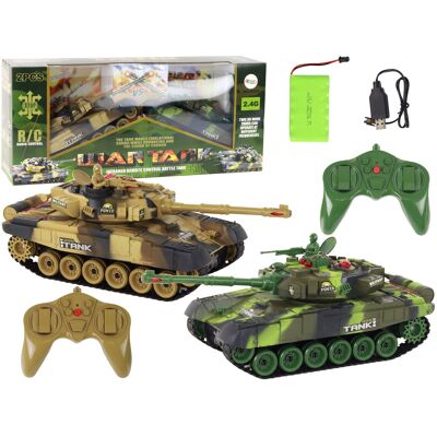 Viking Choice RC Gevechtstanks - Set van 2 - Bruin Groen Viking Choice RC Gevechtstanks - Set van 2 - Bruin Groen