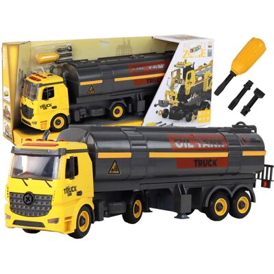 Lean Toys Gele DIY Constructie Tankwagen - Licht & Geluid Lean Toys Gele DIY Constructie Tankwagen - Licht & Geluid