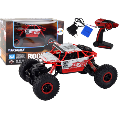 LEAN Toys RC auto 1:18 off-road - Rood - 2.4G - rood LEAN Toys RC auto 1:18 off-road - Rood - 2.4G - rood