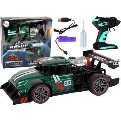 LEAN Toys Bestuurbare auto - groen - 24 x 13 x 8 cm - licht en stoom effect LEAN Toys Bestuurbare auto - groen - 24 x 13 x 8 cm - licht en stoom effect
