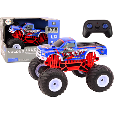 LEAN Toys Rc truck - blauw - 1:12 schaal - 33 x 29.5 x 25 cm LEAN Toys Rc truck - blauw - 1:12 schaal - 33 x 29.5 x 25 cm
