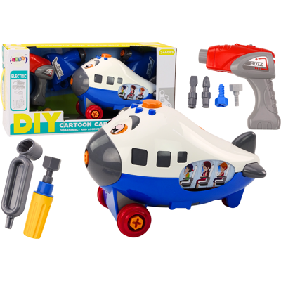LEAN Toys Vliegtuig speelgoed - blauw - 32 x 27 x 18.5 cm - draaiende vleugels LEAN Toys Vliegtuig speelgoed - blauw - 32 x 27 x 18.5 cm - draaiende vleugels