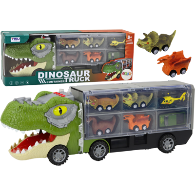 LEAN Toys Dinosaurus vrachtwagen - 43.5x15.5x9.5cm - geluidseffecten LEAN Toys Dinosaurus vrachtwagen - 43.5x15.5x9.5cm - geluidseffecten