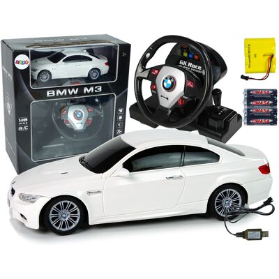 Viking Choice Afstandsbediening Auto BMW M3 Wit 2.4G Afstandsbediening Stuurwiel 1:18 Licht Geluid Viking Choice Afstandsbediening Auto BMW M3 Wit 2.4G Afstandsbediening Stuurwiel 1:18 Licht Geluid