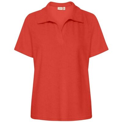 Damespolo fransa Terra 1 Rood XL Damespolo fransa Terra 1 Rood XL
