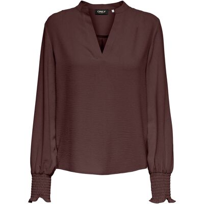 Vrouwenblouse Only Mette Marron S Vrouwenblouse Only Mette Marron S