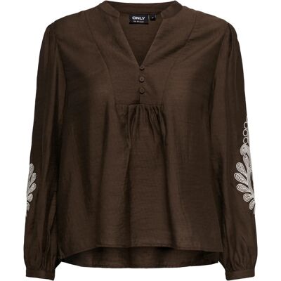 Vrouwenblouse Only Kana WVN Marron S Vrouwenblouse Only Kana WVN Marron S