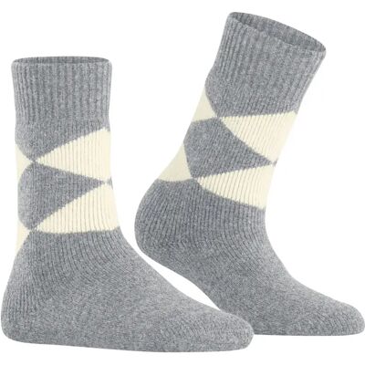 Vrouwensokken met nopjes Burlington Cosy Argyle Gris 36/41 Vrouwensokken met nopjes Burlington Cosy Argyle Gris 36/41