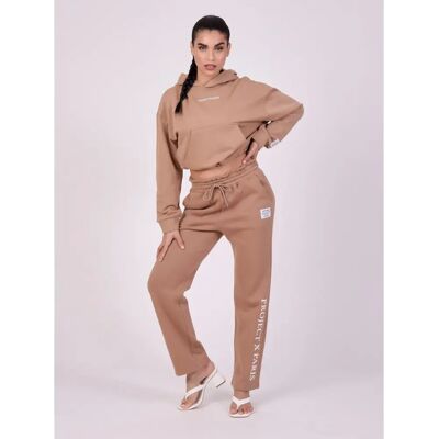 Vrouwen joggingbroek met logo tekst Project X Paris Marron S Vrouwen joggingbroek met logo tekst Project X Paris Marron S