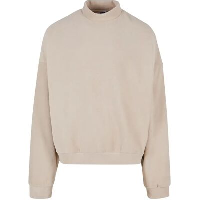 Fleece met ronde hals Urban Classics Oversize Beige M Fleece met ronde hals Urban Classics Oversize Beige M