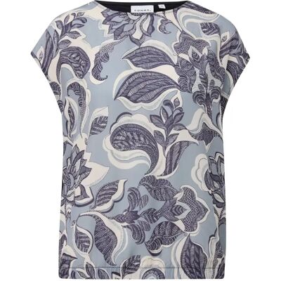 Damesbloes met bloemenprint COMMA Bleu 32 Damesbloes met bloemenprint COMMA Bleu 32