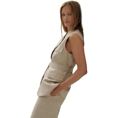 Damesgilet COMMA Beige 32 Damesgilet COMMA Beige 32