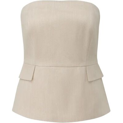 Strak corriger met flatterende naden en klepzakken vrouw COMMA Beige 32 Strak corriger met flatterende naden en klepzakken vrouw COMMA Beige 32
