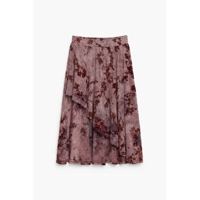 Vrouwenrok Desigual Oporto Marron L Vrouwenrok Desigual Oporto Marron L