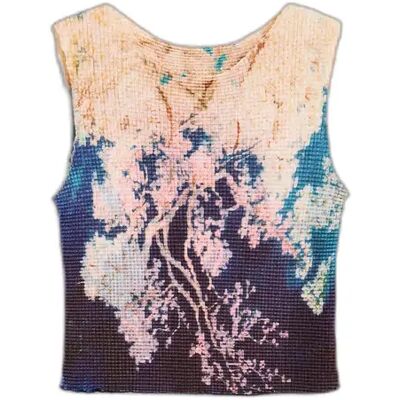 Damestanktop Desigual Poise Bleu XL Damestanktop Desigual Poise Bleu XL