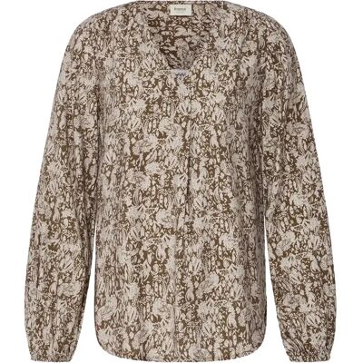 Vrouwenblouse fransa Ariana 4 Marron S Vrouwenblouse fransa Ariana 4 Marron S