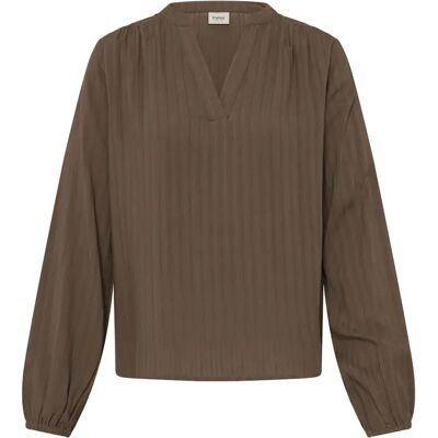 Vrouwenblouse fransa Frpaulana Marron S Vrouwenblouse fransa Frpaulana Marron S