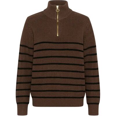 Vrouwentrui met 1/4 rits KAFFE Kalioa Marron 2XL Vrouwentrui met 1/4 rits KAFFE Kalioa Marron 2XL