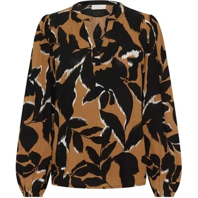 Vrouwenblouse KAFFE Beate Amber Marron 34 Vrouwenblouse KAFFE Beate Amber Marron 34